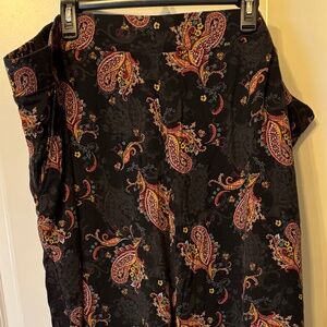 Torrid Black Paisley Wide-Leg Pants – Size 6R